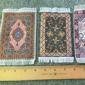 New 3 small embroidered rugs
